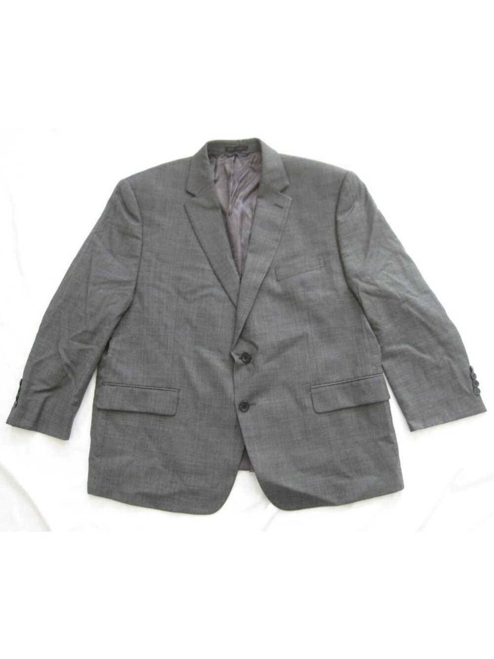 Lauren Ralph Lauren 46S Grey Wool Blazer Sport Coat 100% Wool Sharkskin (MJ98)